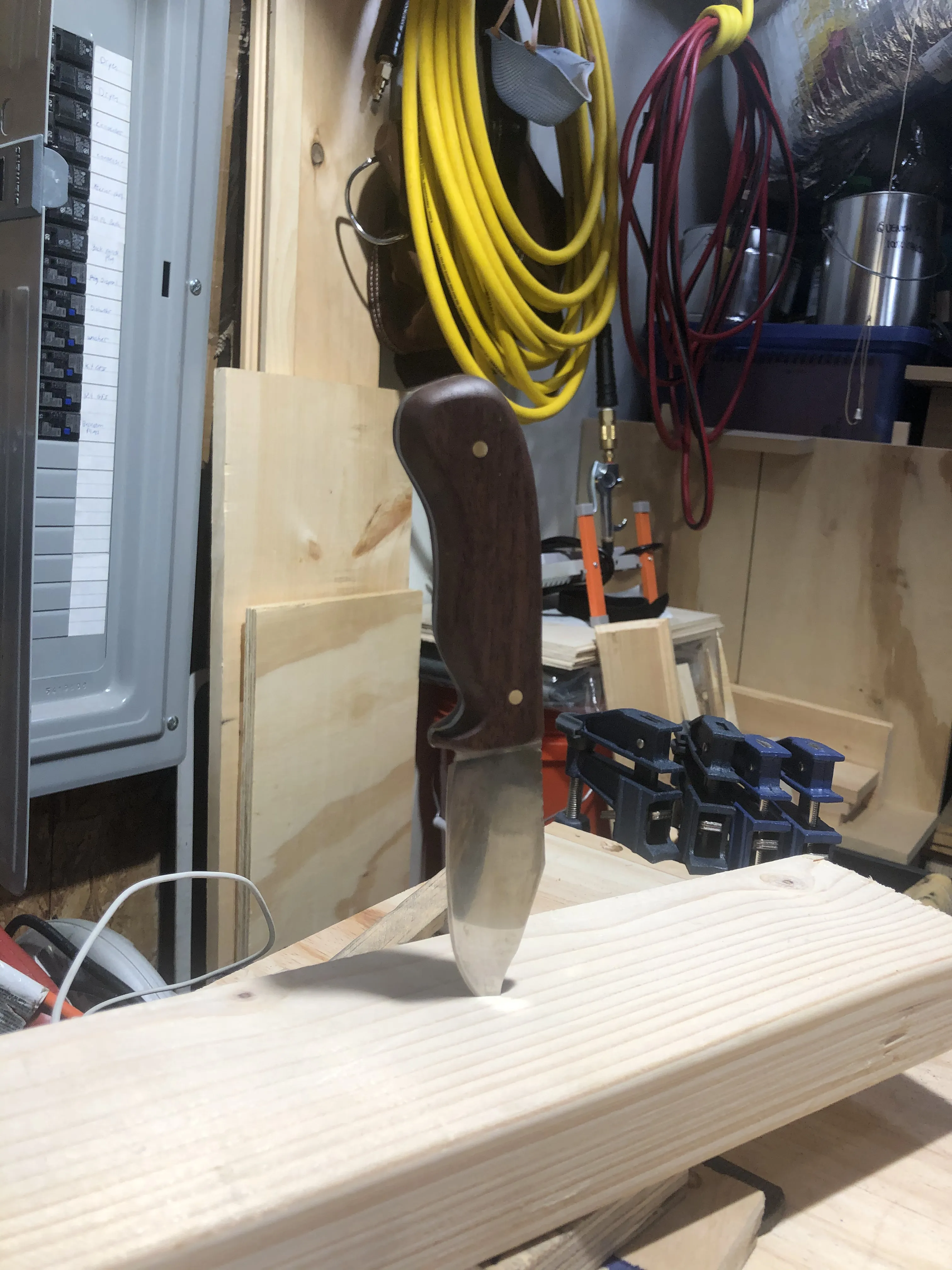 Finished knife — handle