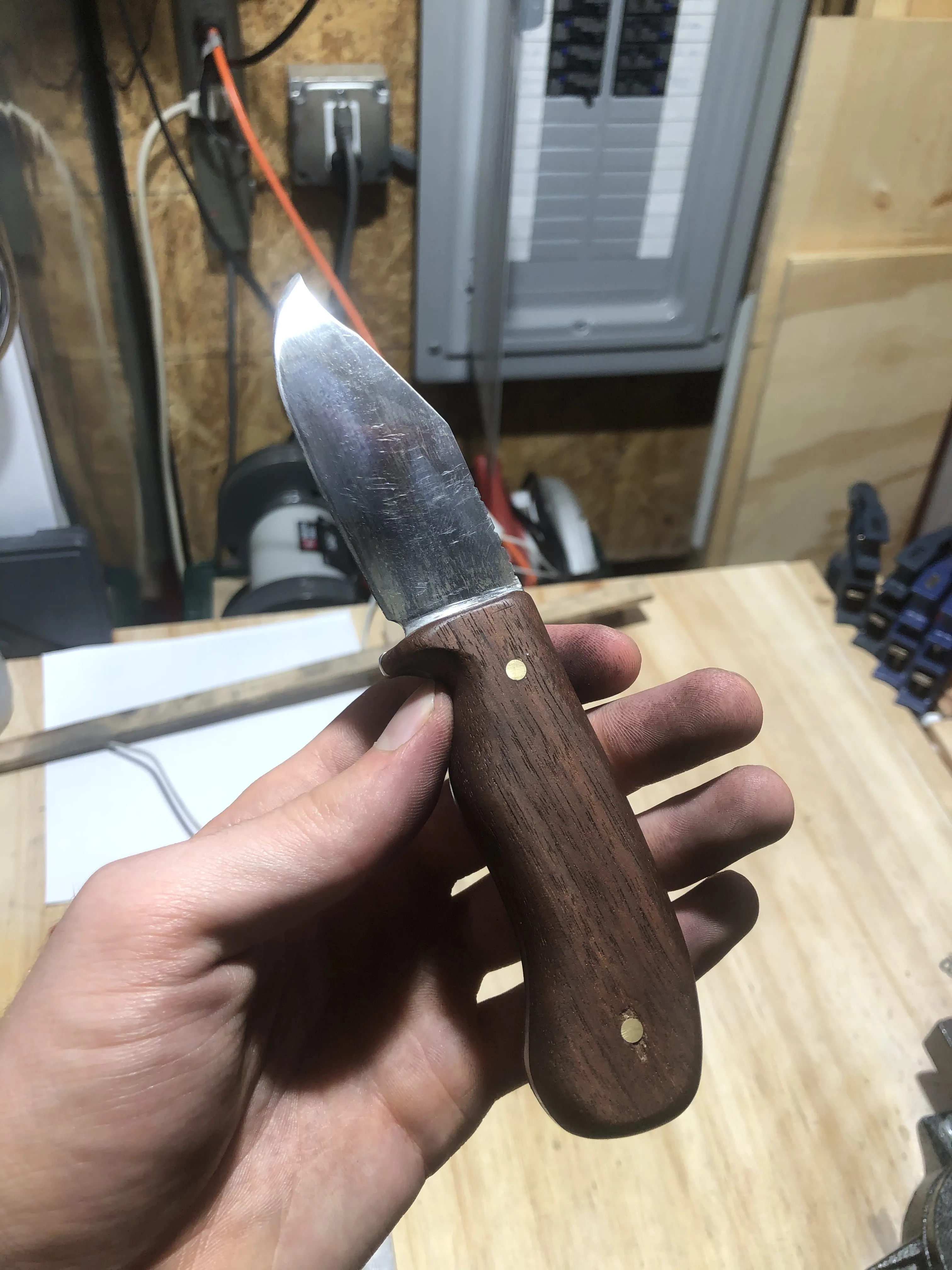 Finished knife — full view
